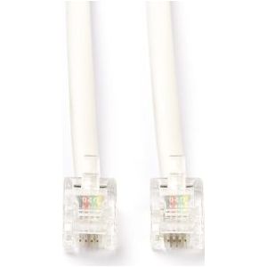 Telecom RJ11 kabel - 10 meter (Wit)
