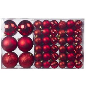 Kerstballen | 94 stuks (Rood)