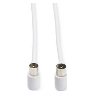 Coax kabel - Nedis - 2 meter (Analoog, Haaks, Wit)