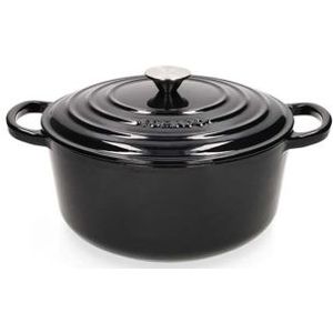 Braadpan | Tomado | Ø 28 x 11 cm (6 liter, Gietijzer, Zwart)