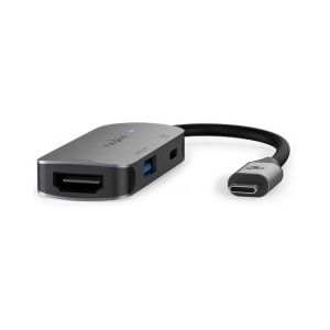 USB C docking station | Nedis (3 poorten, USB C, USB A, HDMI, 4K@30Hz)