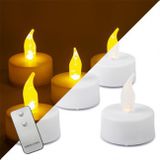 Ambiance Lights Waxinelichtjes - 10x - LED - op batterijen - met afstandsbediening - theelichtjes