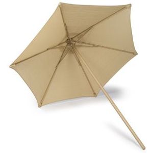 Parasol | Gardalux | Ø 210 cm (Beige, Rond, Polyester doek)
