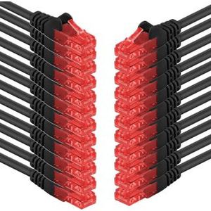 25 stuks | Netwerkkabel | Cat6 U/UTP | 1.5 meter (Zwart)