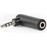 3.5 mm jack adapter (m/v) | Nedis (Stereo, Haaks, 4-polig)