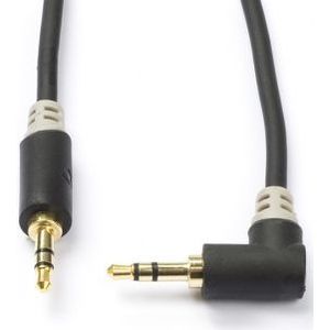 3.5 mm jack kabel | Nedis | 0.5 meter (Stereo, Verguld, Haaks)