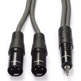 2x XLR naar jack 3.5 mm kabel | Nedis | 3 meter