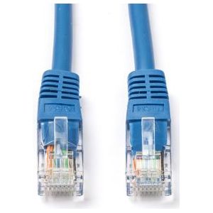 Netwerkkabel | Cat5e U/UTP | 2 meter (100% koper, Blauw)