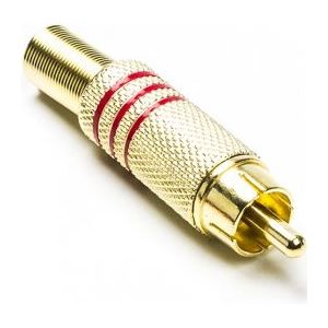 RCA connector | Nedis (Knikbescherming, Mannelijk, Verguld)