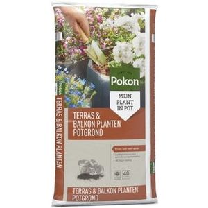 Terras- en balkonplanten potgrond | Pokon | 40 liter (Meststof)