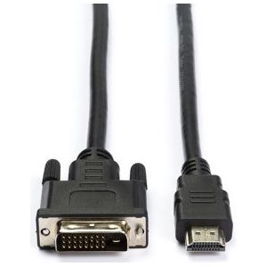 HDMI naar DVI kabel | Nedis | 2 meter (DVI-D, Dual Link, 100% koper)