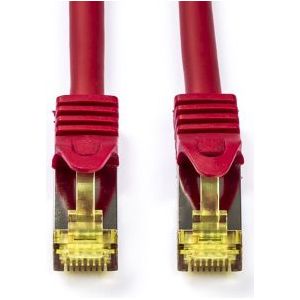 Netwerkkabel | Cat7 S/FTP | 2 meter (100% koper, LSZH, Rood)