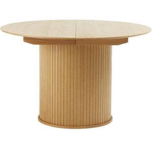 Eettafel Nola rond uitschuifbaar Ø120-167 cm eiken - Naturel