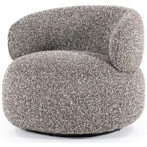 Eleonora - Fauteuil Maeve - Taupe - Stof/Metaal