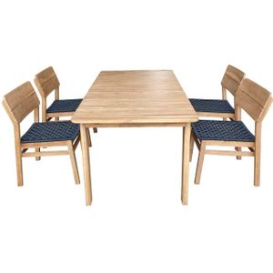 Jala - Tuinset - Naturel/Antraciet - Acaciahout - 5-delig