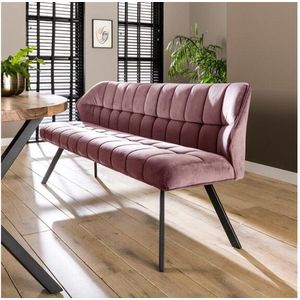 Meubelplaats Eetkamerbank Raster Velvet Roze - Luxe Design - Comfortabele Zitting