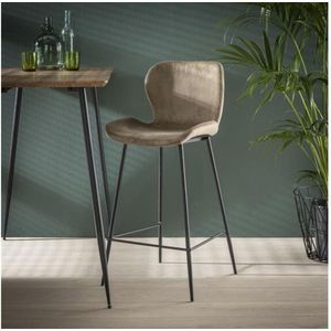 Barstoel Justin velvet - Champagne | Meubelplaats