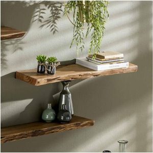 Wandplank - Hout - Zwart - 120 cm