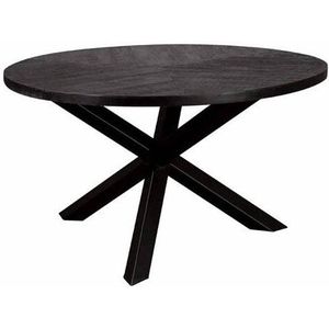 Eetkamertafel Viola rond 130 cm - zwart | Tower Living