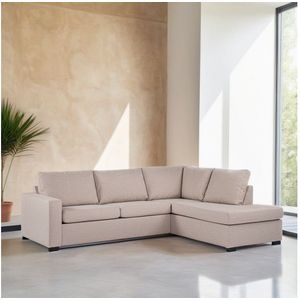 Hoekbank Eleven rechts By-Olaf – 3-zits met hoek rechts – Stof Inari 22 Beige – 252x194 cm