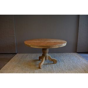 Ronde Eettafel Teakhout met Bolpoot "Bali"-Ø160 cm