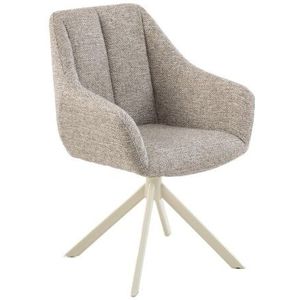 Eetkamerstoel Madrid poot Venus draaibaar Beige - Be great nature 01