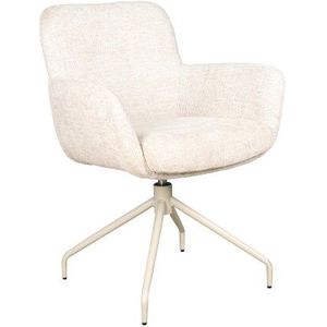 Eetkamerstoel Helsinki poot Atlas draaibaar Beige - be fine cream 11