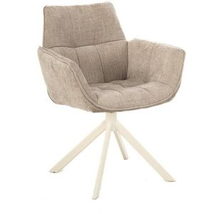 Monaco - Eetkamerstoel - Beige - Stof Milan Beige 170 - Draaibaar Onderstel