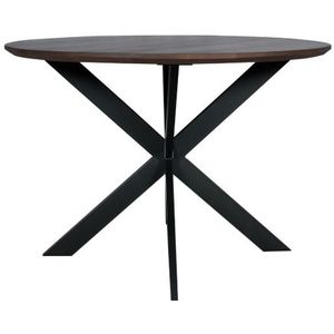 Eettafel Madison Walnut | 130 cm | Poot Black