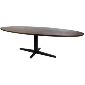 MySons - Scorpio - Eettafel - Ovaal - Mangohout - Zwarte Poot - 240x100 cm