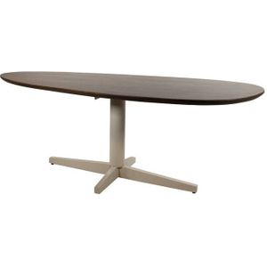 Eettafel Taurus organisch Beige poot Mangohout 240x100 cm - walnoot