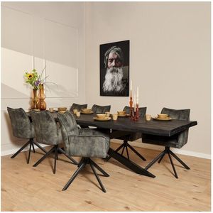 Boomstamtafel Boston Black | 300 cm