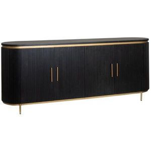 Dressoir Rivello mangohout 210x45x85 cm – Black Olive & Brass