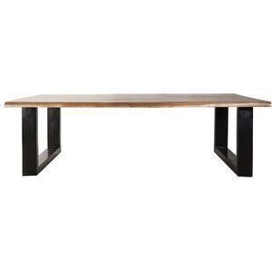 Boomstam salontafel 120x70 Eleonora acacia met U-poten 24080