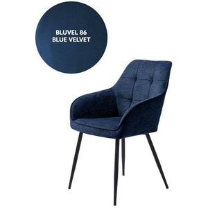 NOLAN ARMCHAIR SQUARE BLUE VELVET