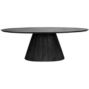 Eettafel Premana ovaal mangohout 240x120 cm - Zwart