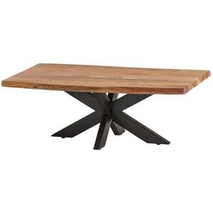 Salontafel Felix 120 cm Kruispoot Acacia - Naturel | Meubelplaats