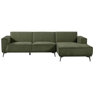 Hoekbank Leeds 2,5 zits chaise longue rechts - Stof City 355 Bottle Green