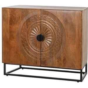 Opbergkast Maya 2-deurs mangohout Laag 80 cm