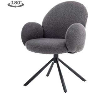 Imola Armstoel - fabric Ascot 5 Anthracite (draaibaar)