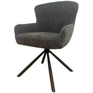 Eetkamerstoel Hanna | Charcoal Brown | Met armleuning