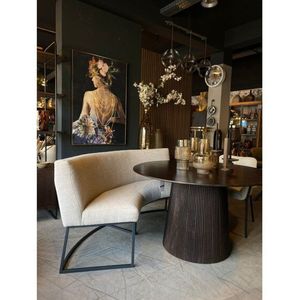 Eetkamerbank Zara halfrond - Naturel Alpine | Meubelplaats