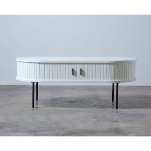 Salontafel Nola Ovaal 120x60 cm - wit