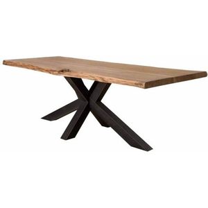 Eettafel Soria rechthoekig boomstamtafel acacia 220 cm