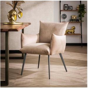 Eetkamerfauteuil lobby Velvet - Champagne | Meubelplaats