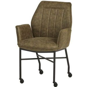 Eetkamerstoel Denver micro olive