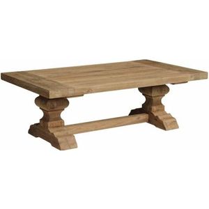 Salontafel Le Mans - Teakhout - Kloosterpoot - 135x75 cm