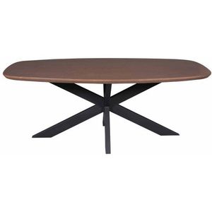 Madison - Eettafel - Walnut - Ovaal - 240 cm - Poot Black