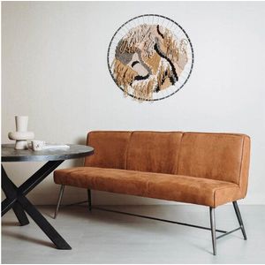 Belmonte - Bankje 155 - Cognac - Fabric - Eettafelbank