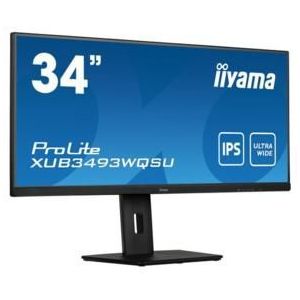 iiyama ProLite XUB3493WQSU-B5 computer monitor 86,4 cm (34") 3440 x 1440 Pixels UltraWide Quad HD LED Zwart RENEWED